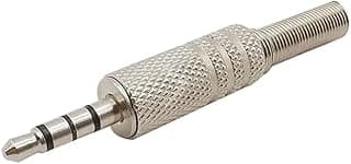وصلة صوت AUX ذكر 3.5mm بـ 4 أقطاب TRRS (معدن)