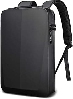 Waterproof Unisex Laptop Backpack with USB Charging anti theft smart Black 15.6 inch