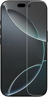 اسكرينة حماية زجاجية شفافة What's Mob متوافقة مع iPhone 16 Plus / 15 Plus، شفاف HD، جودة ممتازة، تدعم بصمة الإصبع، 2.5D، بدون إطار أسود