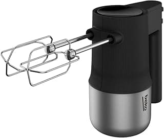 Beko HMM 81504 BX Hand Mixer, 500 Watts, Inox Housing, 4 speed settings, Turbo function, Eject button, Stainless steel beaters