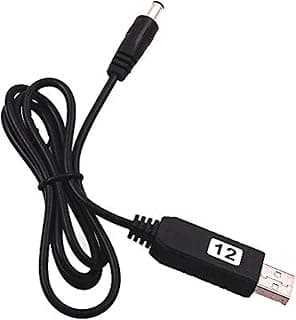 محول USB من الباور بانك او شاحن الجوال (5 الى 12) فولت