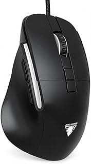 For JeDEL CP102 silent clicks Mouse Mouse – Optical Sensor 3600 DPI – 7 Buttons Braided cable - Ultra Comfortable (Black)