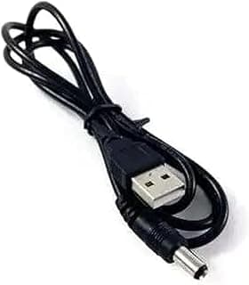 كابل طاقة USB الى قابس محول ذكر 5.5 × 2.1 ملم من 5 فولت 9 شاحن باور بانك وراوتر أثناء انقطاع الطاقة .