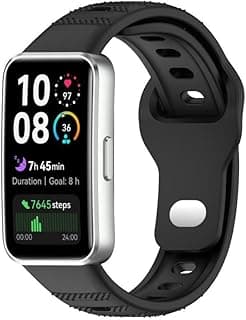 سوار ساعة بديل من Next Store متوافق مع Huawei Band 8 9 10 ، حزام رياضي من السيليكون الناعم ، تصميم مسامي ومقاوم للعرق ، سوار معصم قابل للتعديل للرجال والنساء.