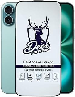واقي شاشة Deer لهاتف iPhone 16 (6.1) زجاج مقوى 9H، مع فلتر صوت