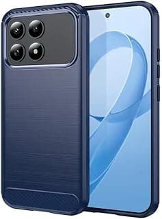 TPU Carbon Fiber Anti-fingerprint Antishock Case For Redmi K90 / POCO F8 Pro/POCO F8 Pro Cover (Blue)