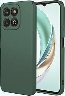 (Honor X5B X5B Plus) Shockproof Liquid Silicone Back Case Cover with Fur Lined Interior and Full Camera Cover Compatible with Huawei Honor X5b X5B Plus (Oil)