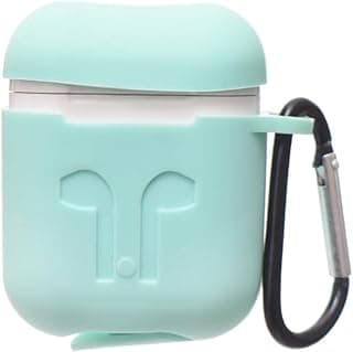 جراب سيليكون لسماعات Airpods بحواف آمنة وتصميم بسيط وسهل التركيب لسماعات Airpods 1/2 - أخضر فاتح
