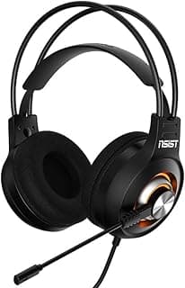 iNSIST G04 High-End Gaming Headset – Stereo Sound – Swivel noise Reduction Mic. - Cool RGB Light - 3.5mm + USB for Light - 50mm Unit - Premium Comfort 3D Ear Pads - For PC,Xbox, PS 4/5, Mobile
