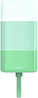 شاحن باور بانك محمول كاندي Wi-P015 بقدرة 10000 مللي امبير في الساعة مع كابل شحن من دبليو اي دبليو يو، لون أخضر