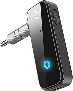 Aux Bluetooth Adapter for Car, Bluetooth 5.0 Music Audio Receiver for Car Home Stereo System and Headphones, 2 in 1 Wireless Bluetooth Transmitter and Receiver for Hands-Free Call