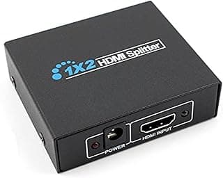 موزع HDMI 1080 بكسل لفيديو HDCP HDMI، محول 1×2 مقسم لمكبر الصوت وشاشة HD عالية الدقة وHDTV وأقراص DVD وبلاي ستيشن 3 وبلاي ستيشن 4