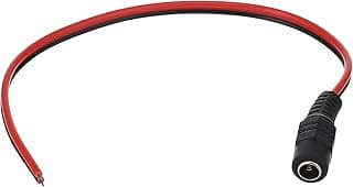 كابل طاقة DC لمشروعات اردوينو، موصل أنثى مع سلك (2.1x5.5mm)