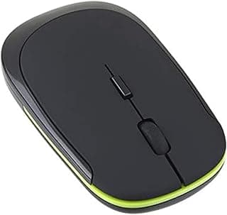 ماوس ليزر لاسلكي نحيف من USB - تان، 2 زر، مدى 10 متر، 54 جرام، للكمبيوتر