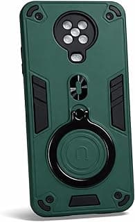 Shockproof Armor Case for Nokia G10 / G20, Dual-Layer Heavy Duty Protective Cover with 360° Rotating Ring Kickstand, Magnetic Car Mount Compatible, Rugged Hard Back Case (Green)