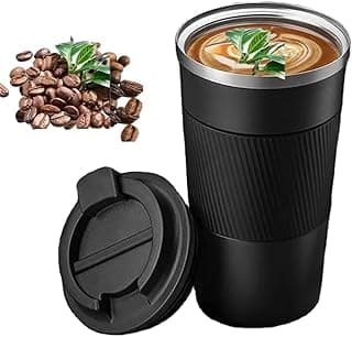 510ml Vacuum Insulated Travel Mug, Stainless Steel Leakproof Coffee Mug, Thermal Cup - Ideal for Hot and Cold Beverages - Sturdy and Stylish for Home Office Outdoor Activities party, Birthday