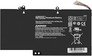 اكسميت بطارية لاب توب NP03XL 43Wh لسلسلة اتش بي انفي X360 15-U واتش بي بافيليون X360 13-A سيريز واتش بي بافيليون X360 13-B، 11.4 فولت