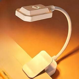 Practical Reading Lamp, Flexible Desk Lamp, Easy to Install on Desk, Ideal for Reading Books, Studying, Desktop Working, Eye Comfort Light, Intensity Control, Rechargeable Battery Operated