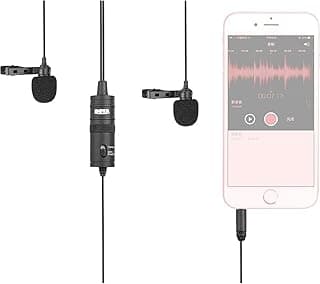 ميكروفون 2×1 ثنائي الاتجاه من بويا، صوت واضح، يعمل بمنفذ USB، متوافق مع الكاميرا، مناسب للكاريوكي والبث المباشر ومؤتمرات الفيديو، لون أسود