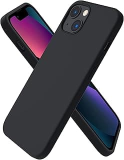 Compatible with iPhone 14 (6.1 Inch) Case, Liquid Silicone Case, Full Body Protective Cover, Shockproof, Slim Phone Case, Anti-Scratch Soft Microfiber Lining (Black)