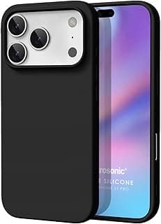 Matte Silicone Case for Apple iPhone 17 Pro Max Black [Case Compatible with iPhone 17 Pro Max - Black]
