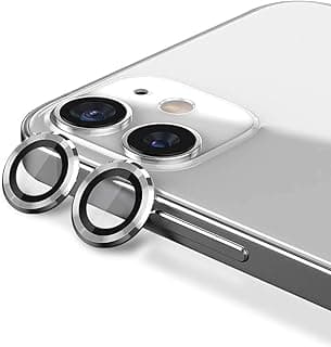 Camera Lens Protector Compatible with iPhone 11/12 / 12 Mini, Silver, Full Lens Protection