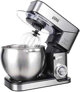 10L Stand Mixer, 6-Speed for Effortless Baking and Cooking, 2000W, 10 Quart Tilt-Head Kitchen Electric Food Mixer with Beater, Dough Hook, Wire Whip and Egg Separator, Silver