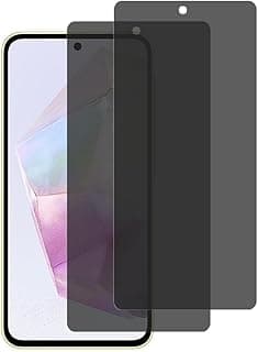 اسكرينة حماية خصوصية لهاتف سامسونج Galaxy A35 مقاس 6.6 بوصة، عدد 2 قطعة زجاج مقوى مضاد للتجسس [نحيفة جداً] [مقاومة للخدش]