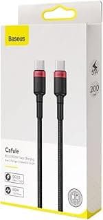 New Tough Series 100W 2Meter PD3.1 QC4.0 Super Fast Charging Cable USB-C to USB-C for Laptop Dell 2in1 XPS Inspiron Microsoft Surface Pro 9, X, 8 7, HP, ASUS,Apple MacBook Air Pro iPad (Red)