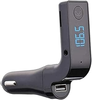مشغل MP3 للسيارة G7 من Rana Store، جهاز إرسال FM بلوتوث، شاحن USB، مدخل TF، أسود