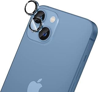 Camera Lens Protector Compatible with iPhone 13 Mini/iPhone 13 Camera Cover Screen Protector 9H Tempered Glass (Blue)
