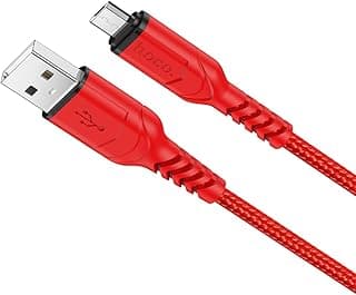 X59 - Victory Charging And Data Transmittion Cable (2.4A - 1M), USB-A To Micro-USB Plug, Compatible With Samsung Huawei Xiaomi Oppo - Red
