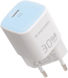 شاحن من جي باور بتقنية USB Type-C، متوافق مع آيفون 14/13 وسامسونج جالاكسي وجوجل بيكسل وآيباد، بمنفذ واحد
