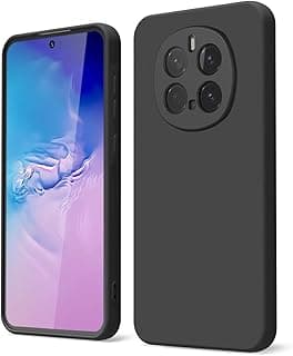 جراب سيليكون ناعم لحماية الكاميرا مع بطانة مايكروفايبر لهاتف Honor Magic 7 Pro 5G - أسود
