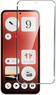 Full coverage tempered glass screen protector for nothing phone 3a pro with oleophobic coating, front camera cut and fingerprint support - 6.77 inches
