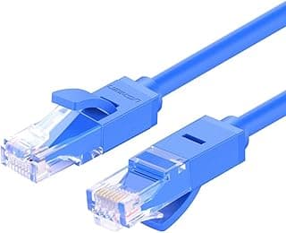 كابل شبكة كات 6 يو تي بي من يوجرين سمك الأسلاك 26AWG محلية مصنوع الألومنيوم المغلف بالنحاس CCA بطول 2 متر لون أزرق موديل 11202