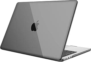جراب Fintie متوافق مع ابل MacBook Air 13.6 بوصة (2024/2022) شريحة M3/M2، غطاء صلب سهل التركيب لجهاز MacBook Air 13.6 بوصة موديل A3113 A2681، رمادي كريستالي