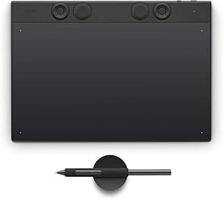 تابلت رسم جرافيك Intuos Pro Medium - تابلت مبتكر يتضمن قلم Wacom Pro Pen 3 مدمج وخفيف الوزن - اختيار مثالي للرسامين والمصممين ومحرري الصور