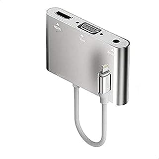 محول Lightning إلى HDMI وVGA وصوت بدقة 1080P لهواتف iPhone وiPad وiPod