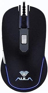 ماوس العاب اولا G502 مخصص مع اضاءة LED متعددة بالفضاء اللوني ار جي بي 3500 نقطة لكل 2.54 سم، USB