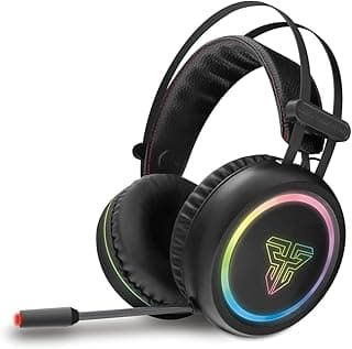 سماعة راس محيطية 7.1 باضاءة RGB LED قابلة للتحكم وخاصية عزل الضجيج - HG15، من فانتيك، سلكي، فوق الاذن، أسود