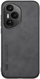 FASCINATION Phone case compatible with Honor 400 pro Skin Feel Magnetic premium pu Leather and slim soft protective Back Phone for Honor 400 pro (Black)