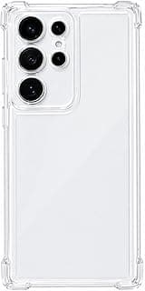 Clear Silicone Case for Samsung Galaxy S25 Ultra with Shockproof Protective Corners, Thin Soft Transparent Protective Flexible TPU Transparent Mobile Phone Case Scratch-Resistant Case Cover