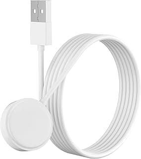 شاحن ساعة ابل، شاحن ساعة متوافق مع iWatch سلسلة SE 10 9 8 7 6 5 4 3 2 1 كابل شحن مغناطيسي USB