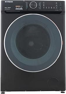 Washing Machine, 9kg, Black, 1400 RPM, Glass Door 2, Direct Drive Motor