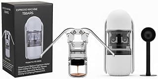 Advanced Version 15 Bar Manual Espresso Machine with Lever Mechanism – Professional Design for Perfect Extraction with 51mm Stainless Portafilter – Make Rich Crema Espresso Coffee Anywhere