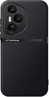 Phone Case Cover Leather TPU Back Case Cover shock resistant Compatible with Honor 400 Pro (Black)