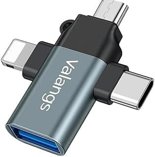 محول Preffel 3 في 1 OTG متوافق مع Lightning/Micro/Type-C/USB 3.0 لنقل بيانات فائق السرعة