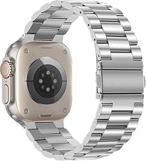 Stainless Steel Metal Strap Compatible with Apple Watch 42mm 44mm 45mm 46mm 49mm Replacement Band for iWatch SE Series 3 4 5 6 7 8 9 10 11 Ultra