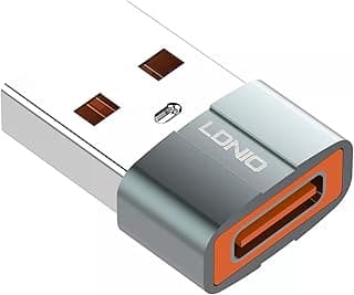 LC150 محول USB-C انثى إلى USB-A ذكر، محول صغير توصيل وتشغيل، نقل سريع، هيكل من سبائك الالومنيوم - رمادي